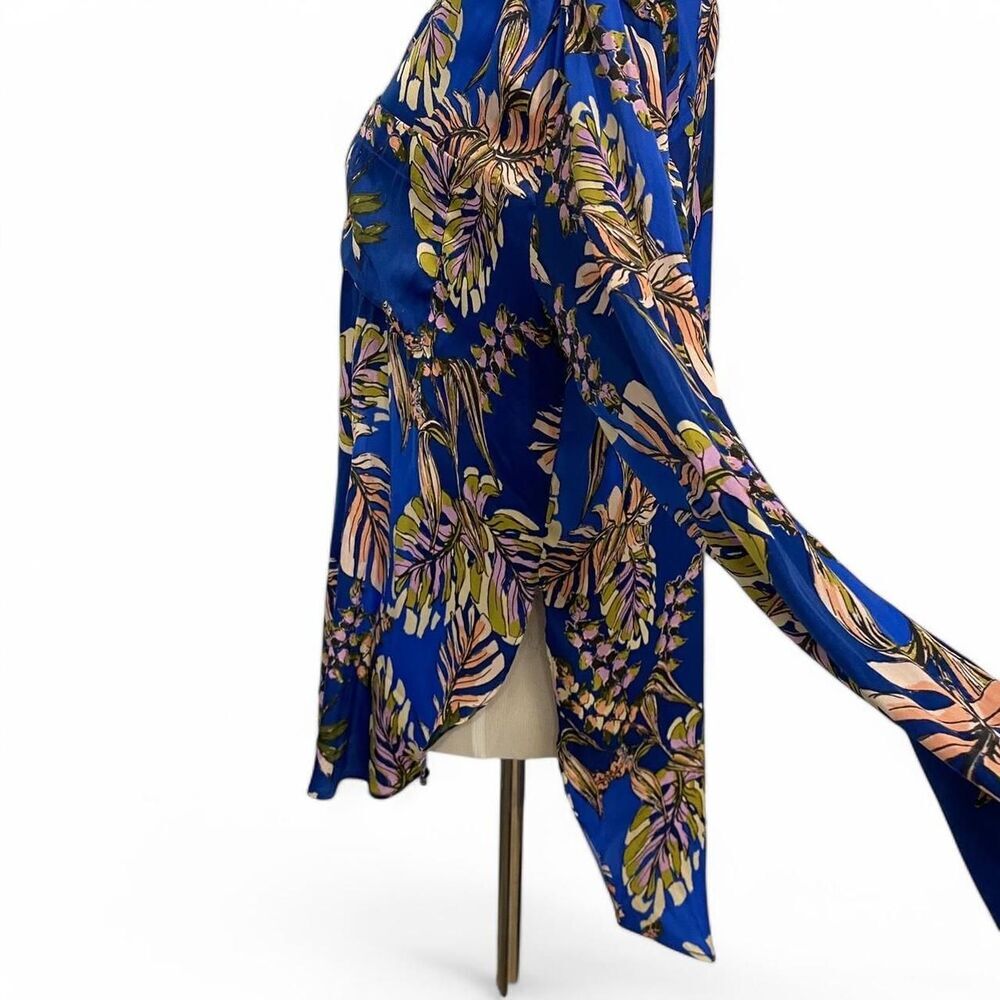 Free People High-Low Novelty Print Butterfly Leaf Floral - Picture 5 of 7